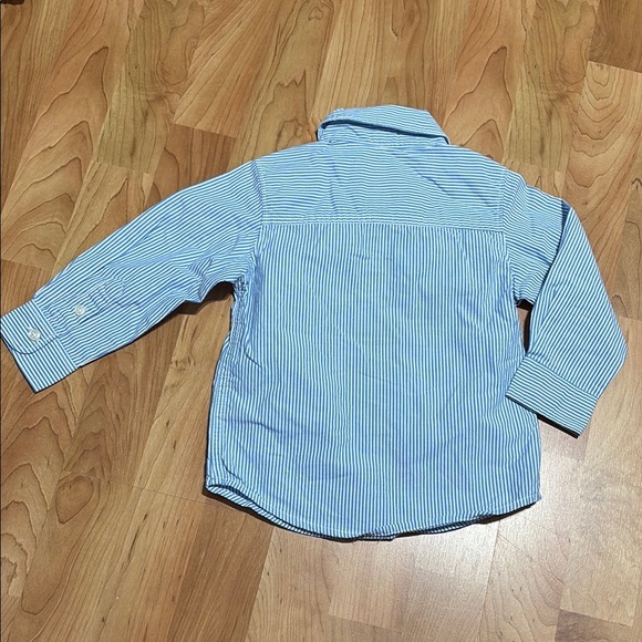 Children's Blue Striped Button-Up Shirt - Picture 3 of 3
